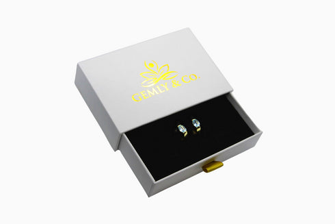 Divya दिव्या | Blauer Topas | Hoop | 18K Vermeil Vergoldung
